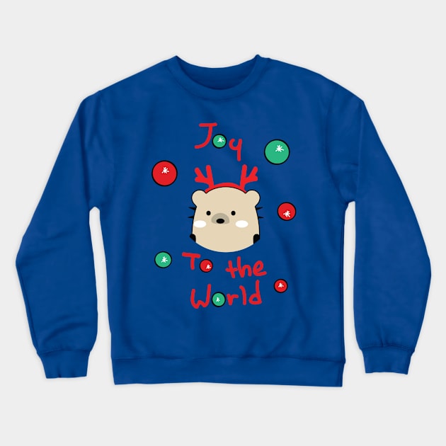 Mochie Joy to the world Crewneck Sweatshirt by CindyS